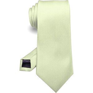Men's Solid Color Tie Formal Necktie for Gift For Brother Father Ivory